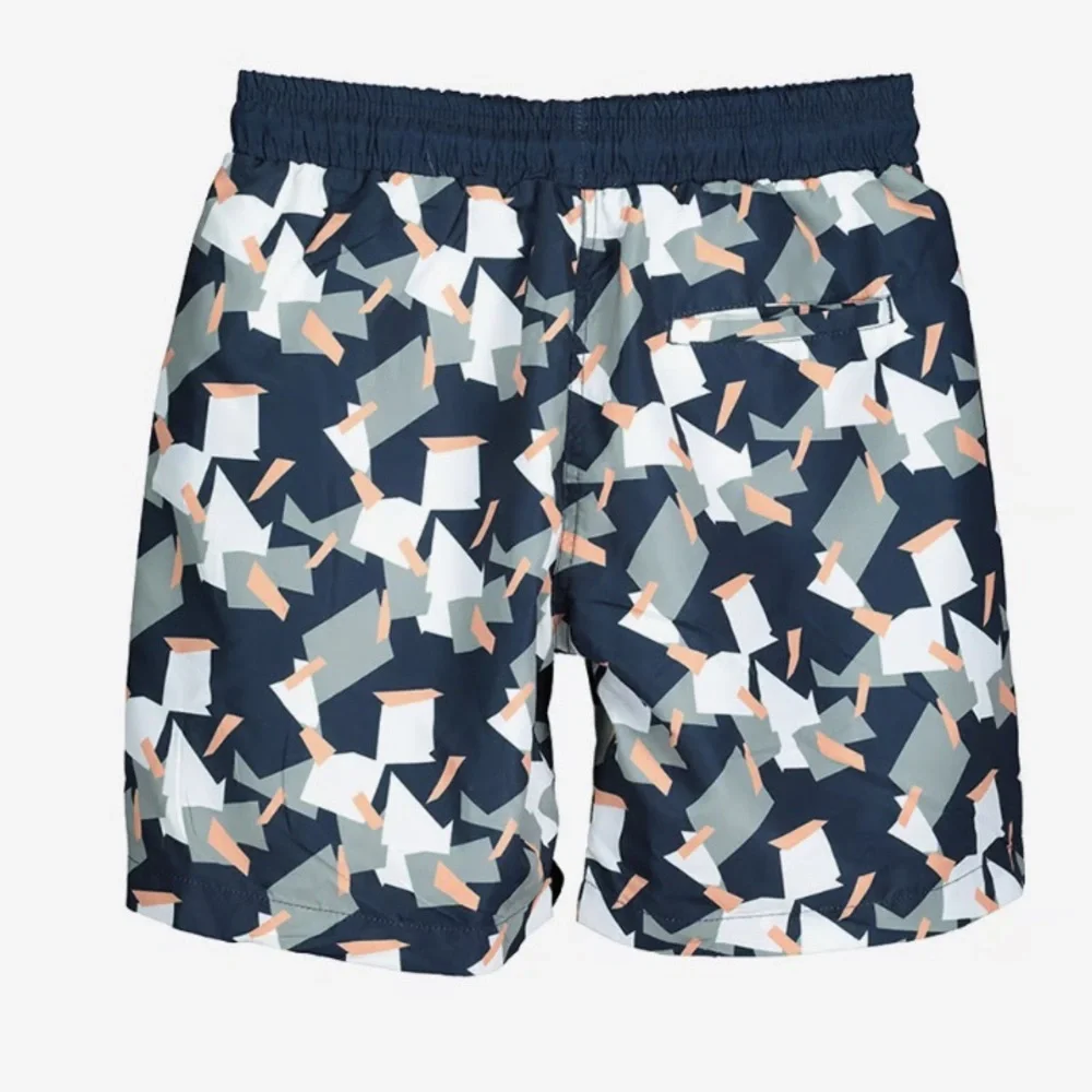 Vestige Geometric Print Swim Shorts NWT Navy Size Large